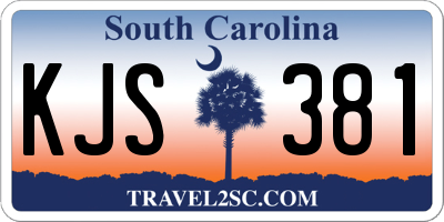 SC license plate KJS381