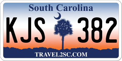 SC license plate KJS382