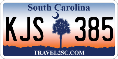 SC license plate KJS385