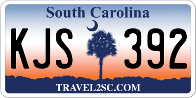 SC license plate KJS392