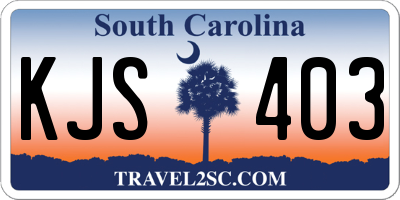 SC license plate KJS403