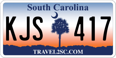 SC license plate KJS417