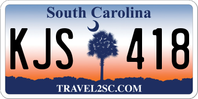 SC license plate KJS418