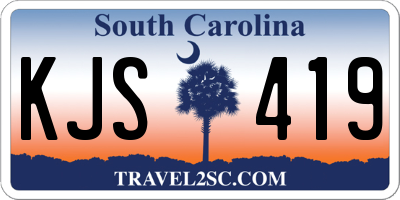 SC license plate KJS419