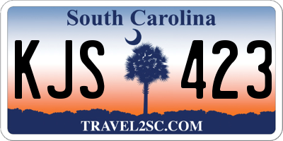 SC license plate KJS423