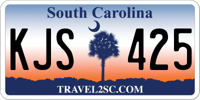 SC license plate KJS425