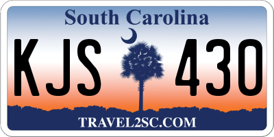 SC license plate KJS430