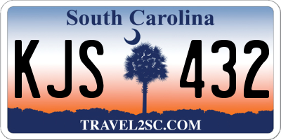SC license plate KJS432