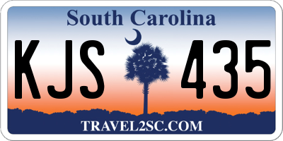 SC license plate KJS435