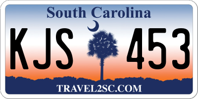 SC license plate KJS453