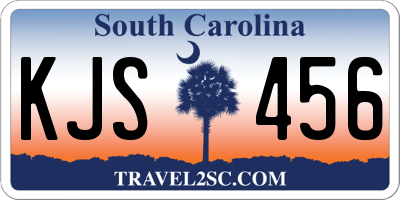 SC license plate KJS456