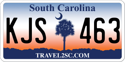 SC license plate KJS463