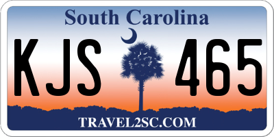 SC license plate KJS465