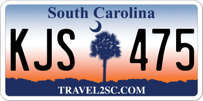 SC license plate KJS475