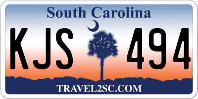 SC license plate KJS494
