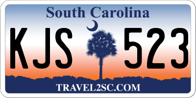 SC license plate KJS523