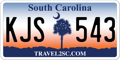 SC license plate KJS543