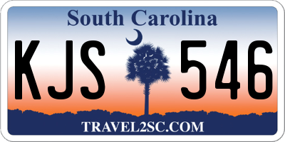 SC license plate KJS546
