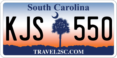 SC license plate KJS550