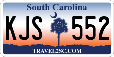 SC license plate KJS552