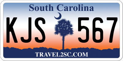 SC license plate KJS567