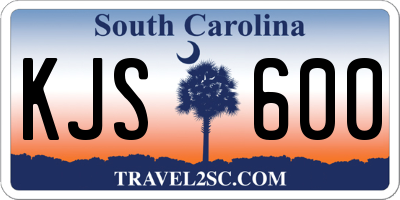SC license plate KJS600