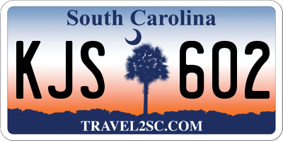 SC license plate KJS602