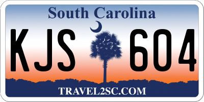 SC license plate KJS604