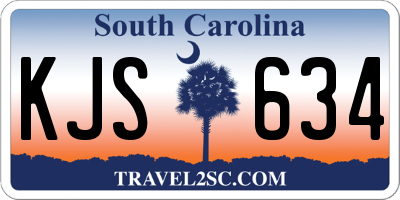 SC license plate KJS634