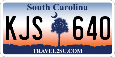 SC license plate KJS640