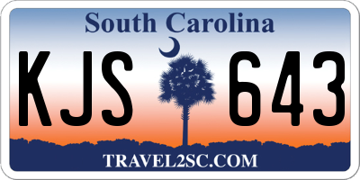 SC license plate KJS643