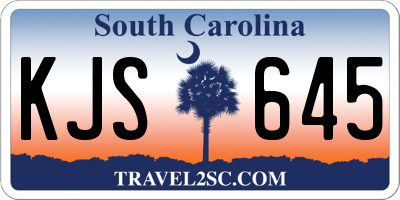 SC license plate KJS645