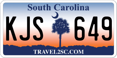 SC license plate KJS649