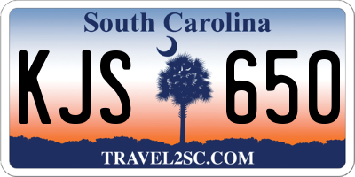 SC license plate KJS650