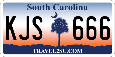 SC license plate KJS666