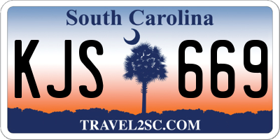 SC license plate KJS669