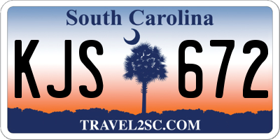 SC license plate KJS672