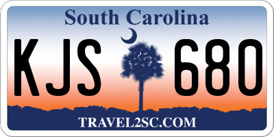 SC license plate KJS680