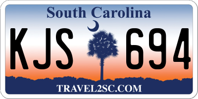 SC license plate KJS694