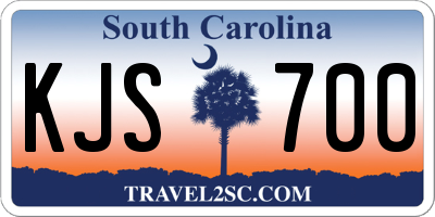 SC license plate KJS700