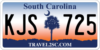 SC license plate KJS725