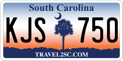 SC license plate KJS750