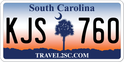 SC license plate KJS760