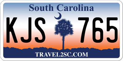SC license plate KJS765