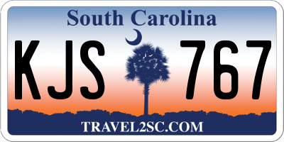 SC license plate KJS767