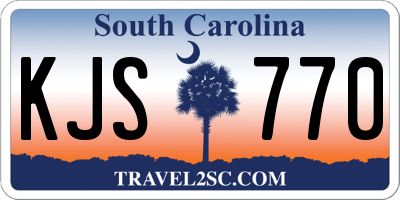 SC license plate KJS770