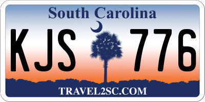 SC license plate KJS776
