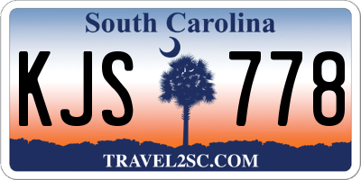 SC license plate KJS778
