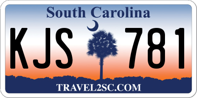 SC license plate KJS781