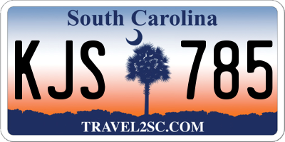 SC license plate KJS785